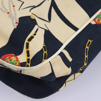 Chanel Miss Mademoiselle Shoulderbag Canvas, NAVY, CANVAS, Shoulder bag