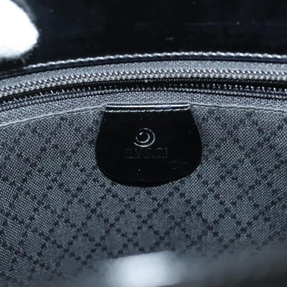 Gucci Vintage Bamboo Handle Bag Nylon, BLACK, NYLON, Handbag