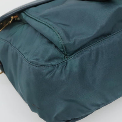 Prada Buckle Messenger Bag Tessuto, GREEN, NYLON, Shoulder bag