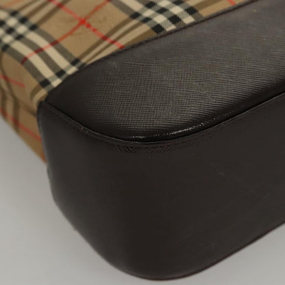 Burberry Shoulder Bag Nova Check Canvas, BEIGE, CANVAS, Shoulder bag