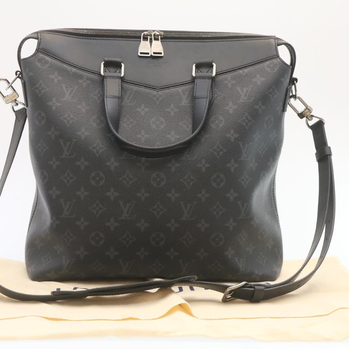 Louis Vuitton Explorer Tote Monogram Eclipse Canvas, BLACK, CANVAS, Tote bag