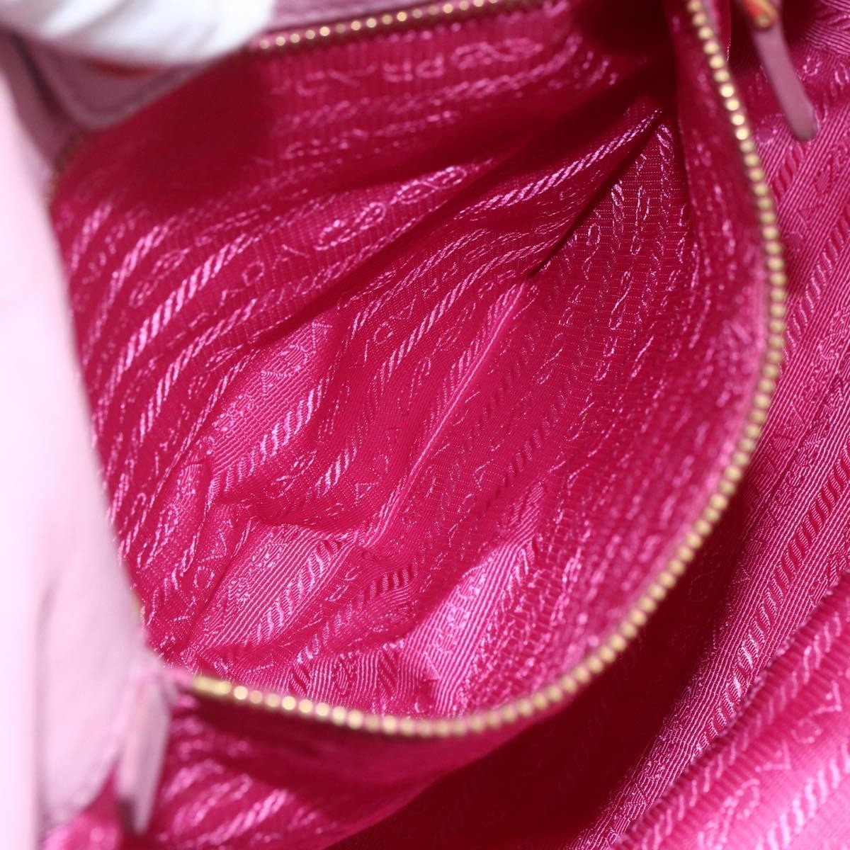 Prada Bow Tote Tessuto with Leather, PINK, NYLON, Tote bag