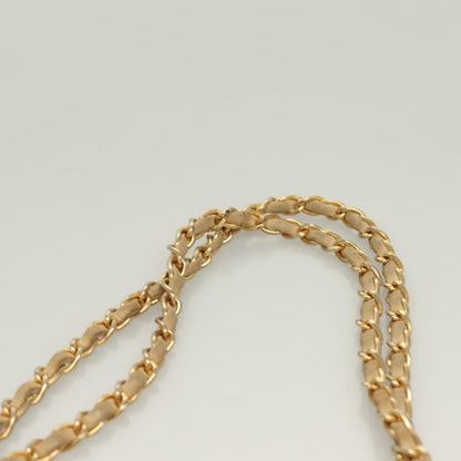 Chanel Chain Shoulder Bag Leather, BEIGE, LEATHER, Shoulder bag