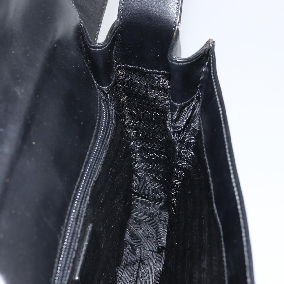 Prada Vintage Flap Shoulder Bag Leather, Black, Leather, Shoulder Bag