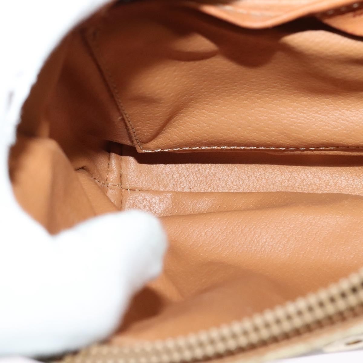 Celine Macadam Shoulder Bag PVC Leather, BEIGE, CANVAS, Shoulder bag