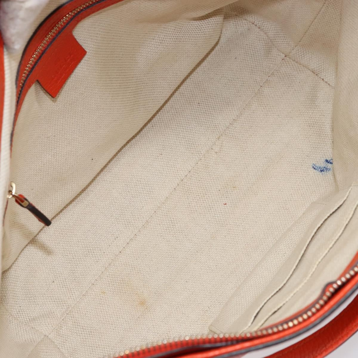 Gucci Soho Convertible Top Handle Bag Leather, ORANGE, LEATHER, Handbag