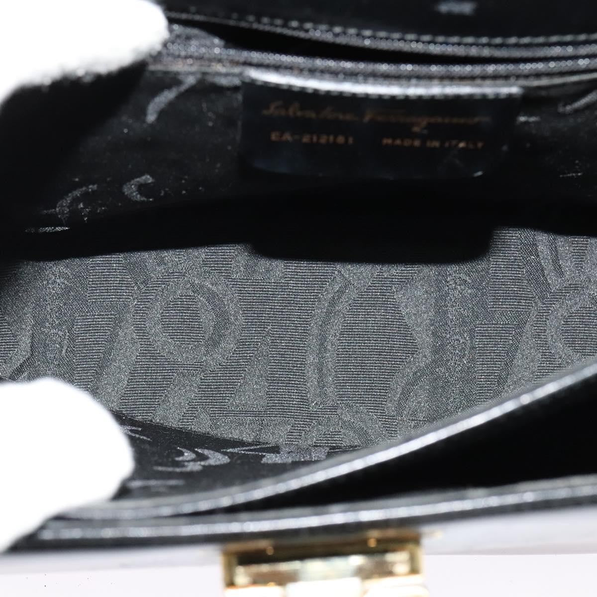 Salvatore Ferragamo Gancini Tote Leather, BLACK, LEATHER, Tote bag