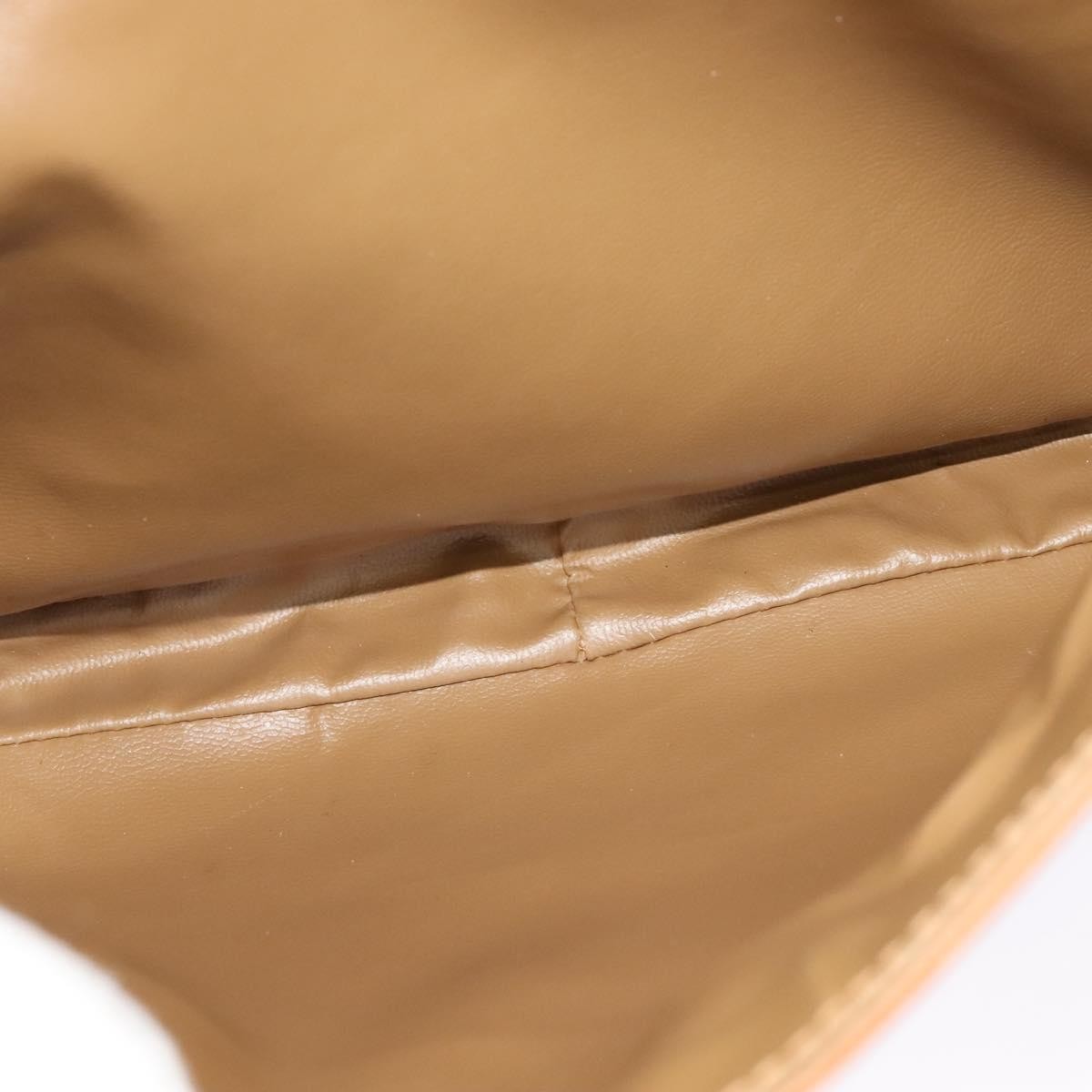 Celine Vintage Macadam Handbag Canvas, BEIGE, CANVAS, Handbag