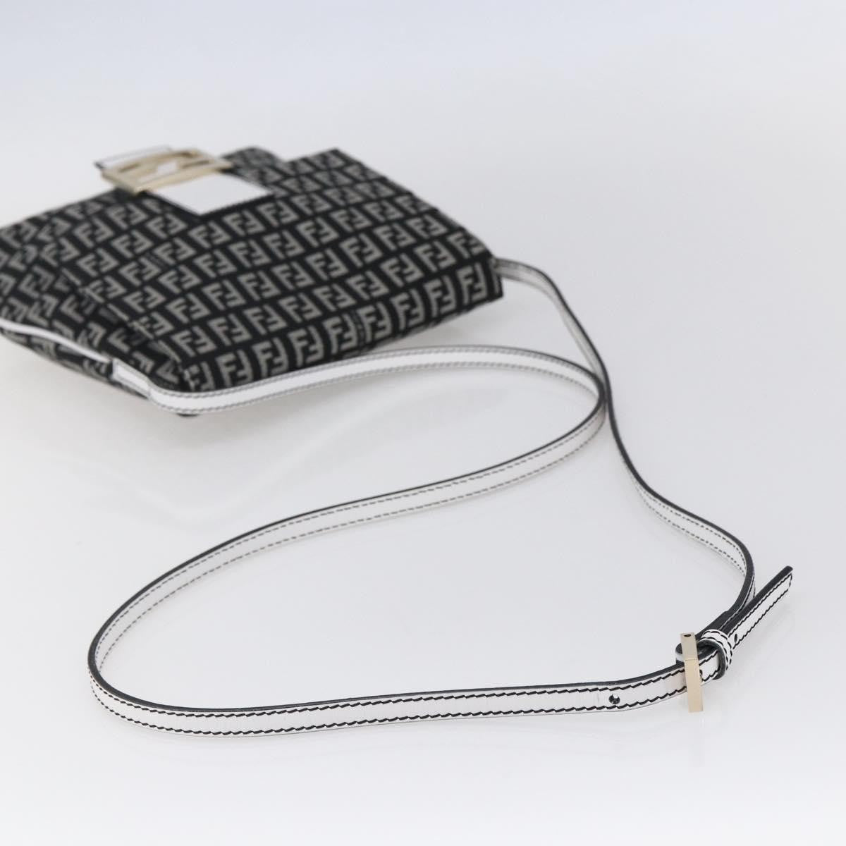 Fendi Vintage Flap Crossbody Bag Zucchino Canvas, BROWN, CANVAS, Shoulder bag