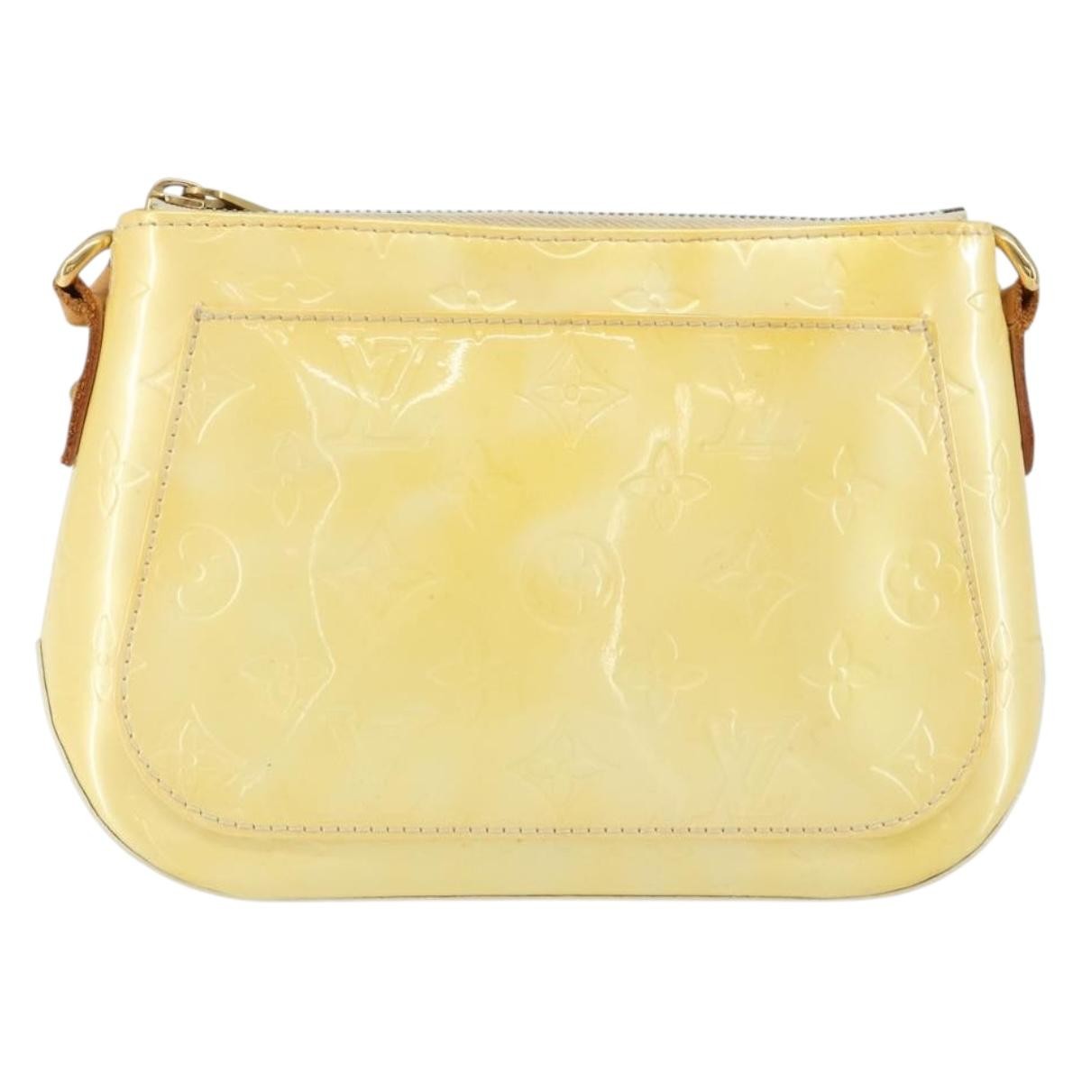 Louis Vuitton Minna Street Handbag Monogram Vernis, YELLOW, PATENT_LEATHER, Shoulder bag
