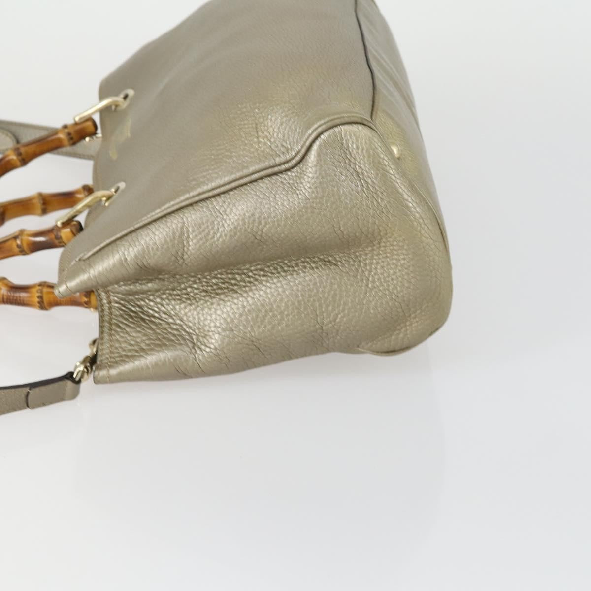 Gucci Bamboo Shopper Tote Leather, BEIGE, LEATHER, Tote bag