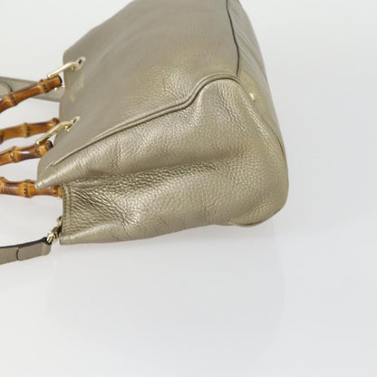 Gucci Bamboo Shopper Tote Leather, BEIGE, LEATHER, Tote bag
