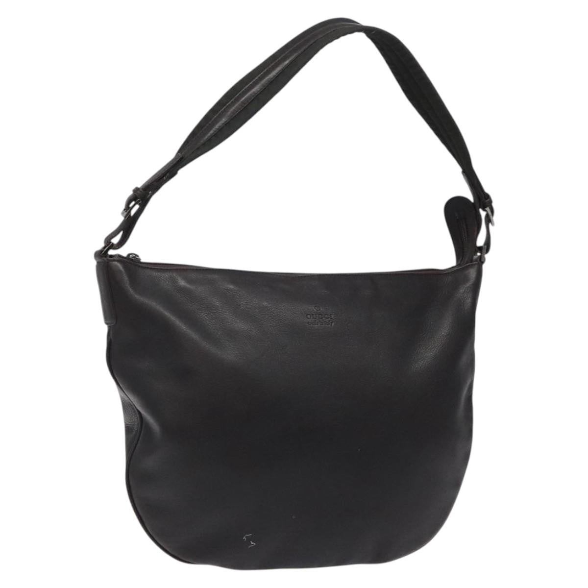 Gucci Vintage Shoulder Bag Leather, BROWN, LEATHER, Shoulder bag