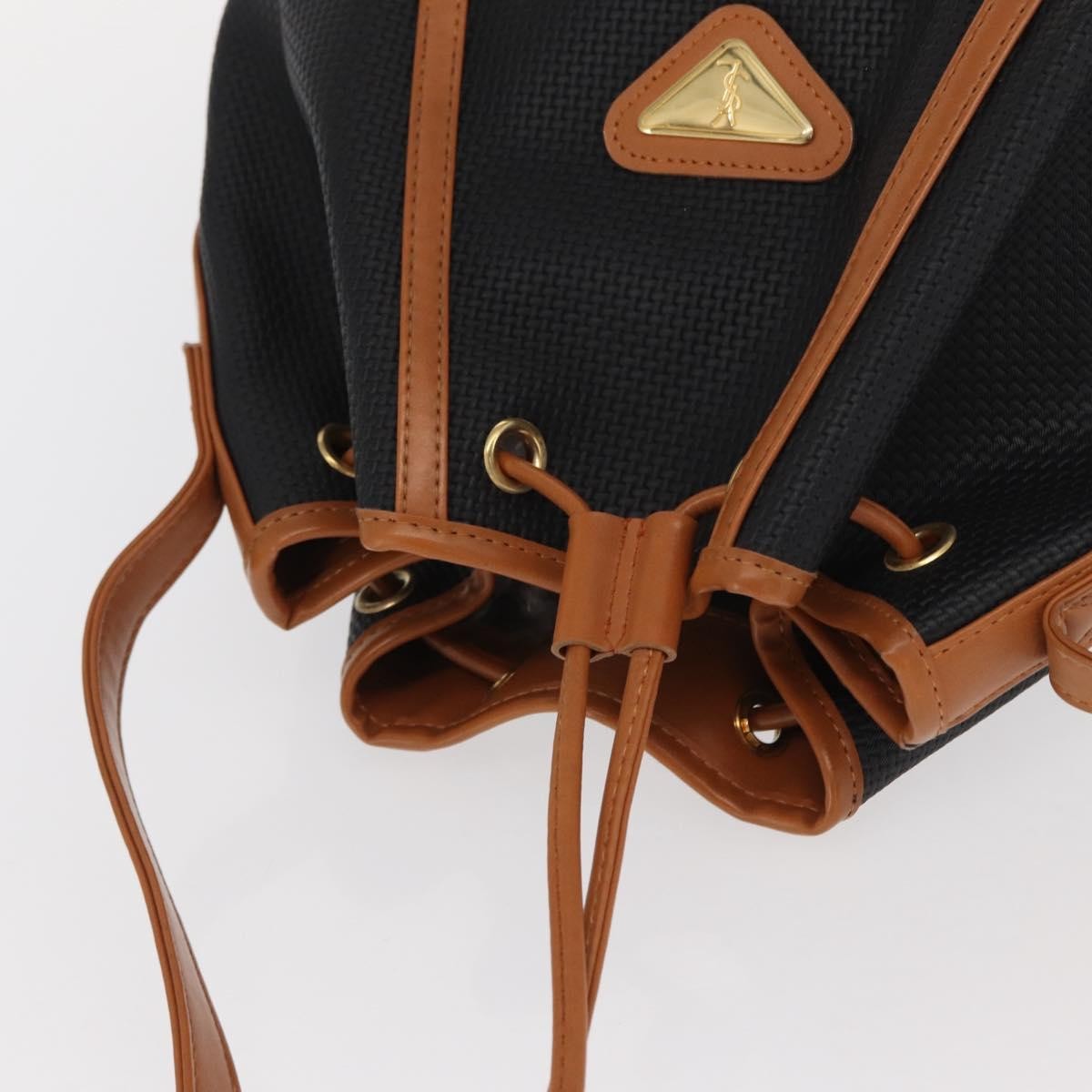 Saint Laurent Vintage Shoulder Bag Canvas, BLACK, CANVAS, Shoulder bag