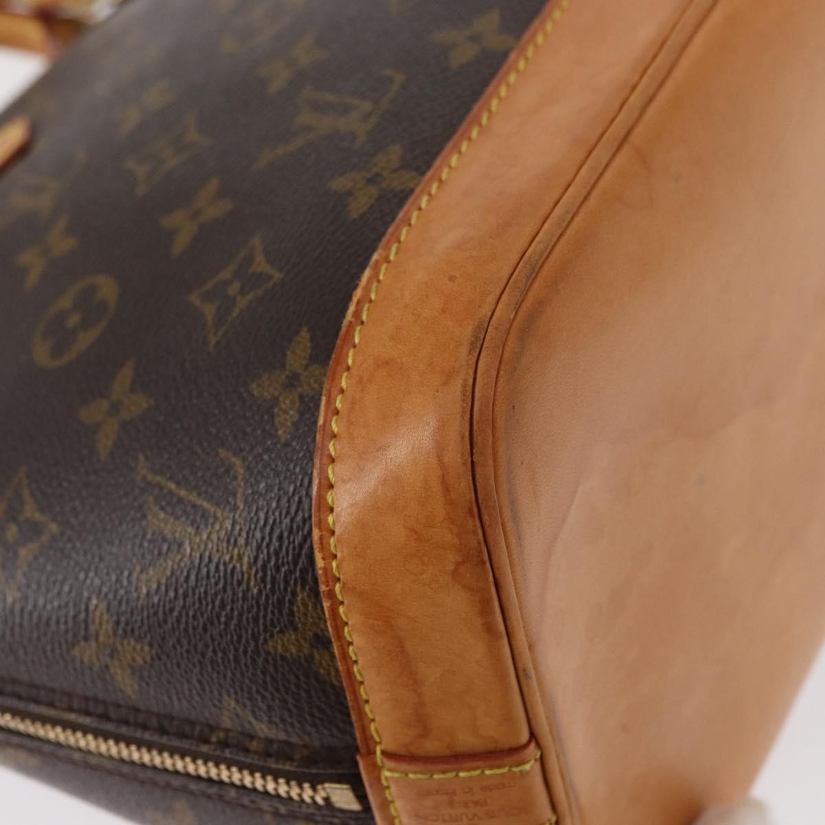 Louis Vuitton Vintage Alma Handbag Monogram Canvas, BROWN, CANVAS, Handbag