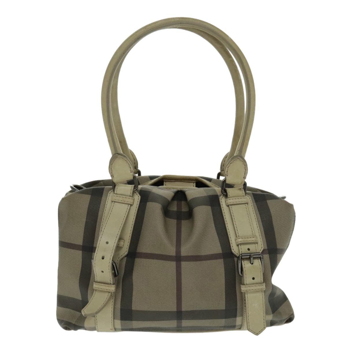 Burberry Nova Check Handbag Nova Check Canvas and leather, BEIGE, CANVAS, Handbag