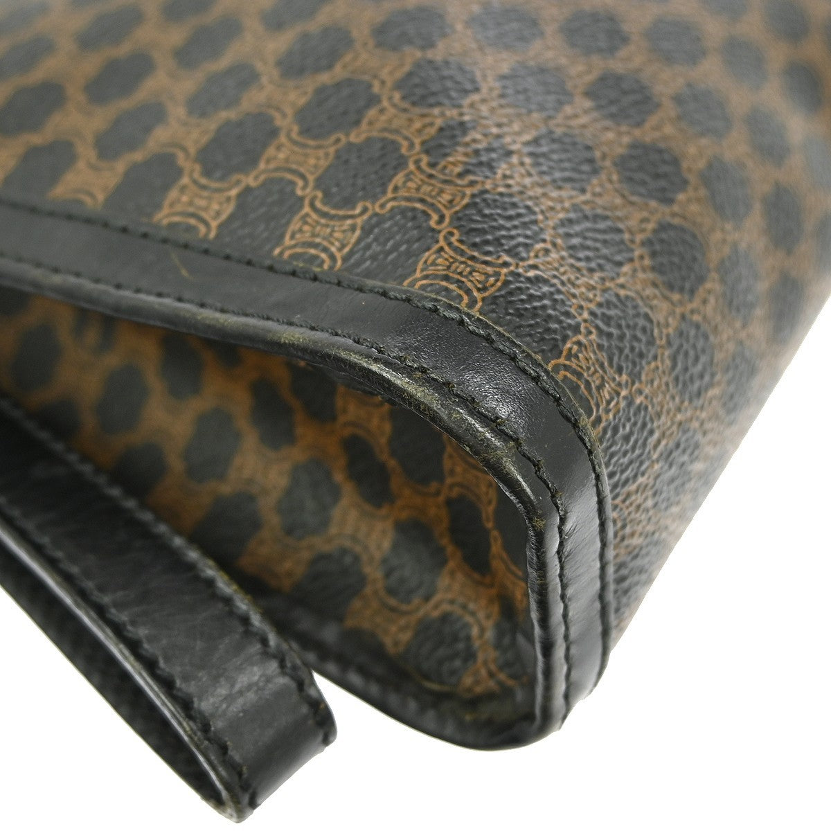 Celine C Macadam Pouch Canvas, BROWN, CANVAS, Clutche & pouche