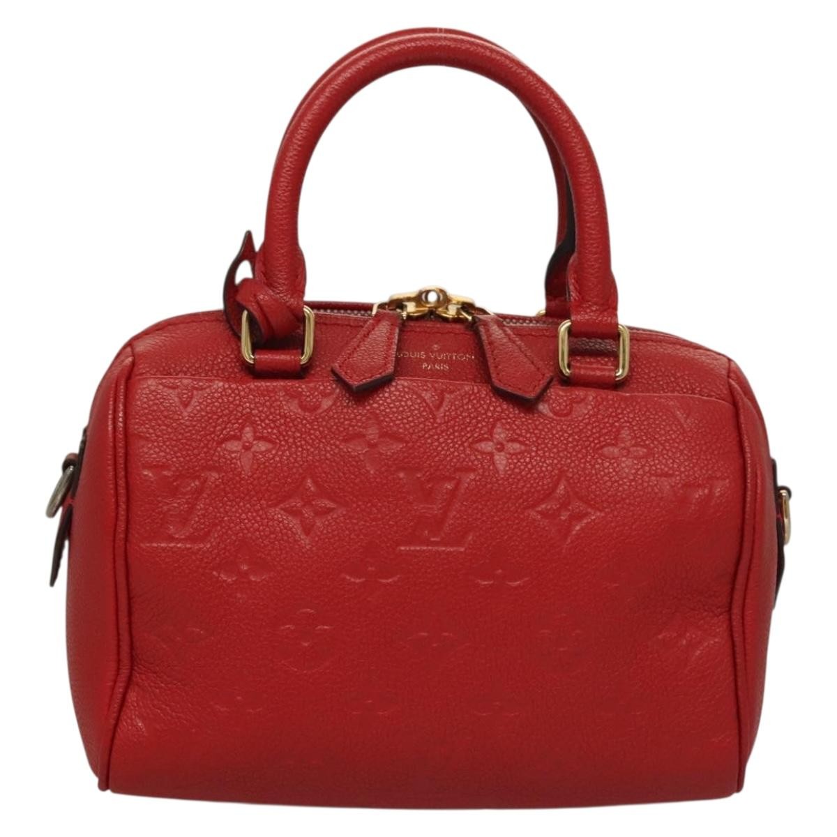 Louis Vuitton Speedy Bandouliere NM Bag Monogram Empreinte Leather, RED, LEATHER, Handbag