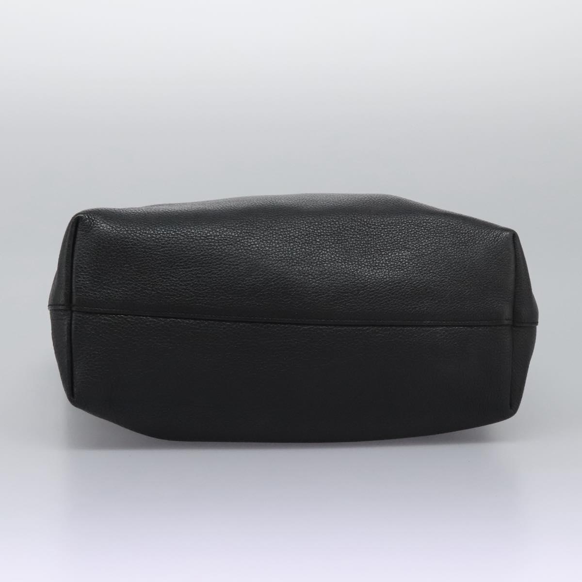 Prada Shopping Tote Vitello Daino, BLACK, LEATHER, Tote bag