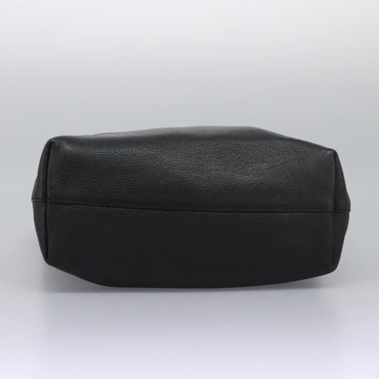 Prada Shopping Tote Vitello Daino, BLACK, LEATHER, Tote bag