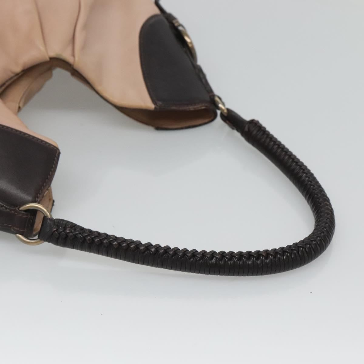 Salvatore Ferragamo Gancini Hobo Leather, BEIGE, LEATHER, Handbag