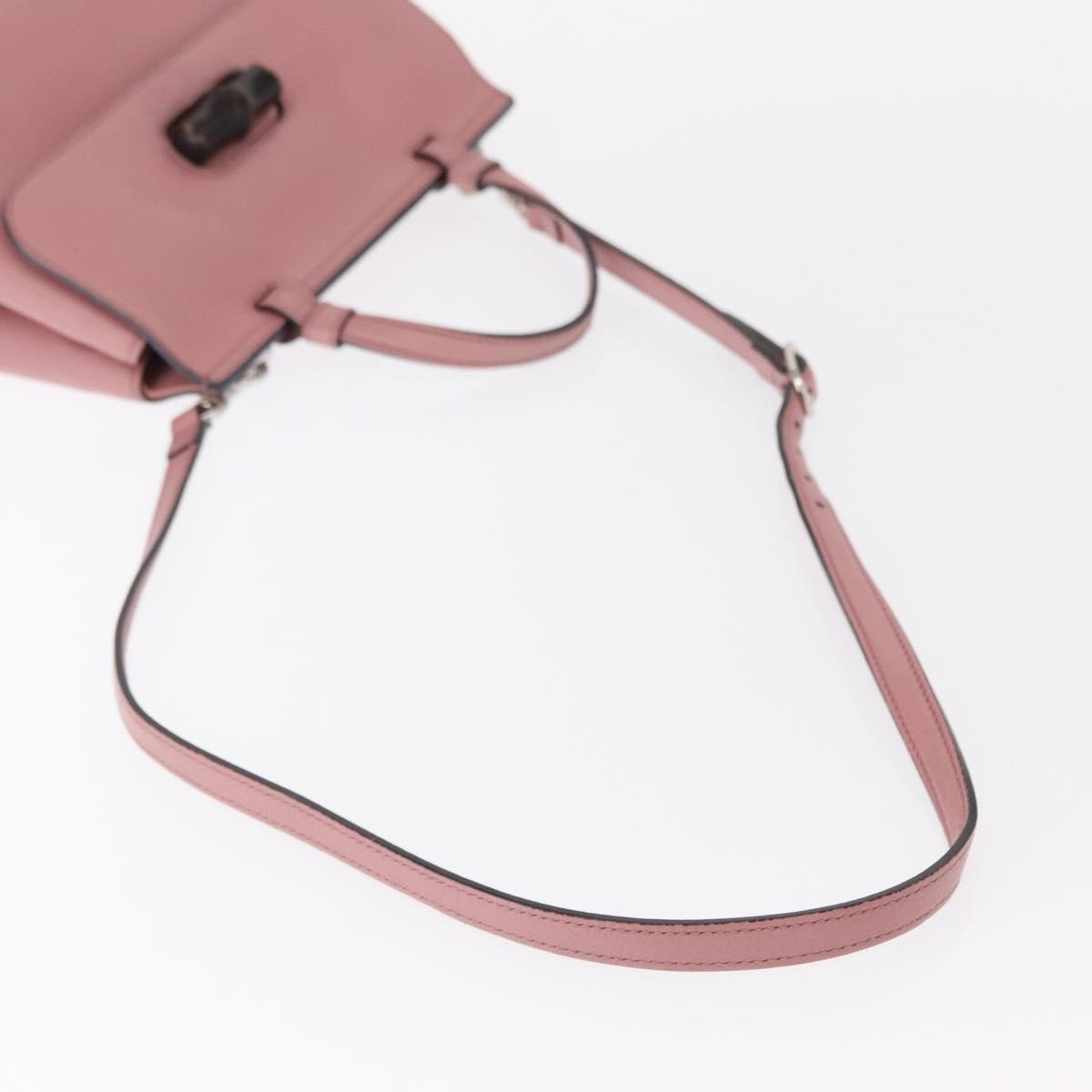 Gucci Bamboo Daily Top Handle Bag Leather, PINK, LEATHER, Handbag