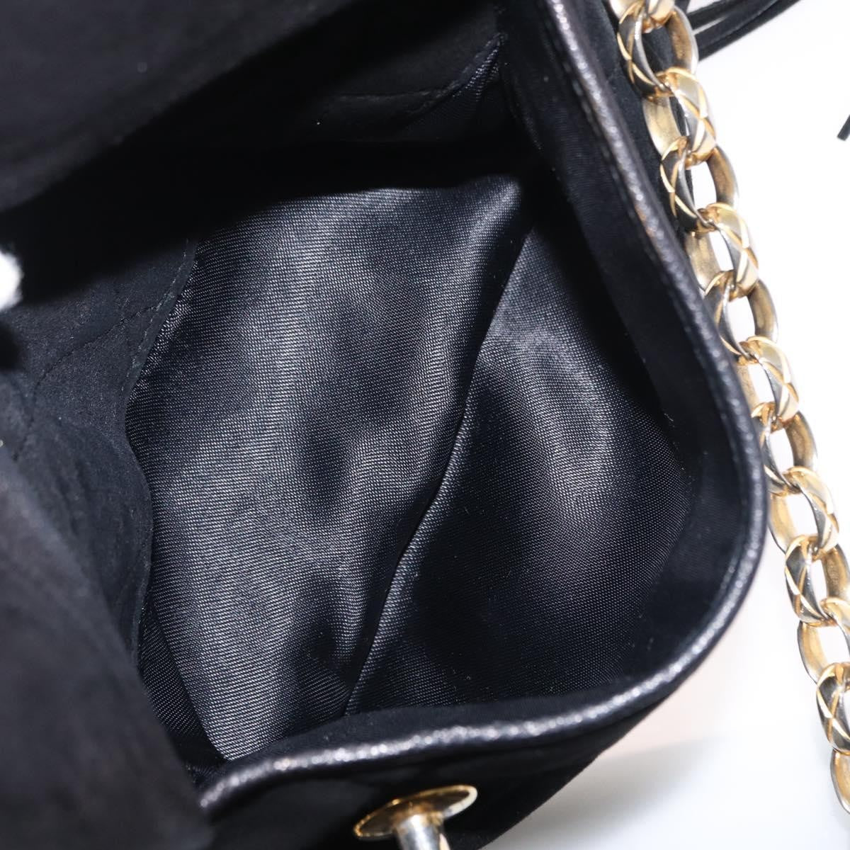 Chanel Vintage Front Pocket Camera Bag Quilted Suede, BLACK, SUEDE, Shoulder bag