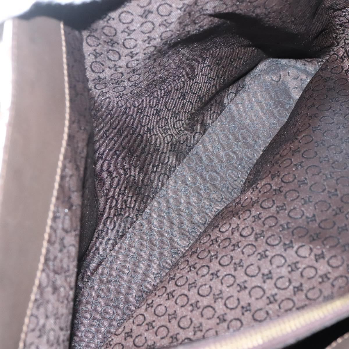 Celine Vintage Macadam Shopper Tote Leather, GOLD, CANVAS, Tote bag