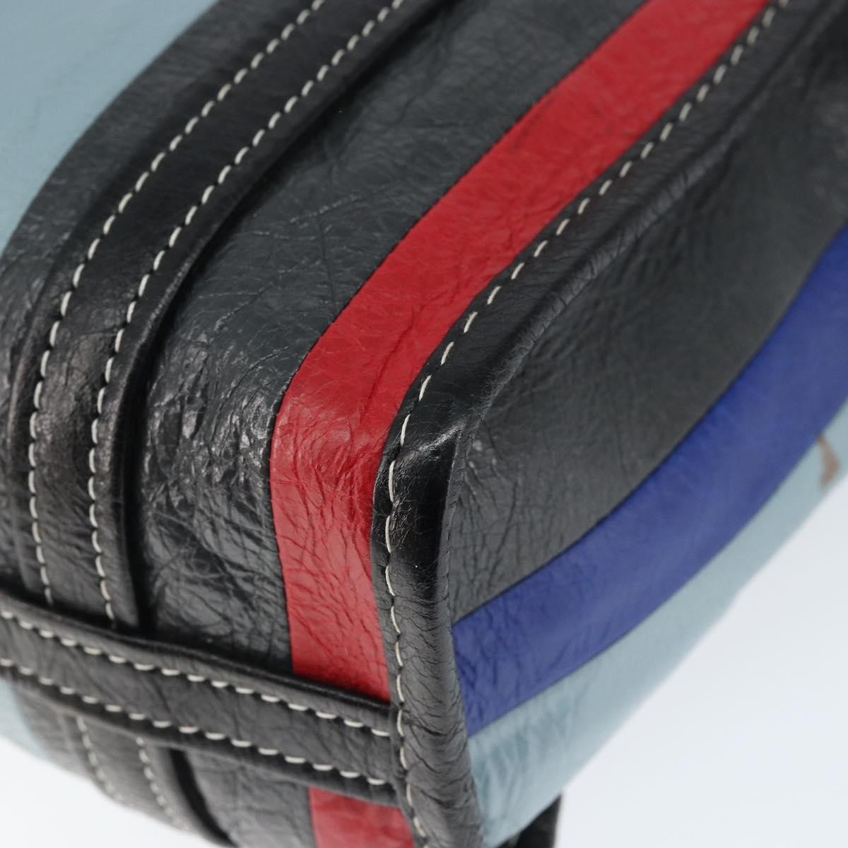 Balenciaga Bazar Convertible Tote Striped Leather, MULTICOLOUR, LEATHER, Tote bag