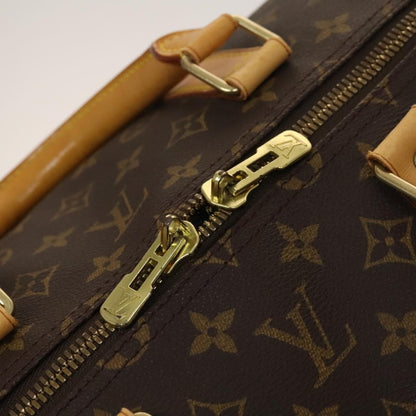Louis Vuitton Keepall Bag Monogram Canvas, BROWN, CANVAS, Travel bag
