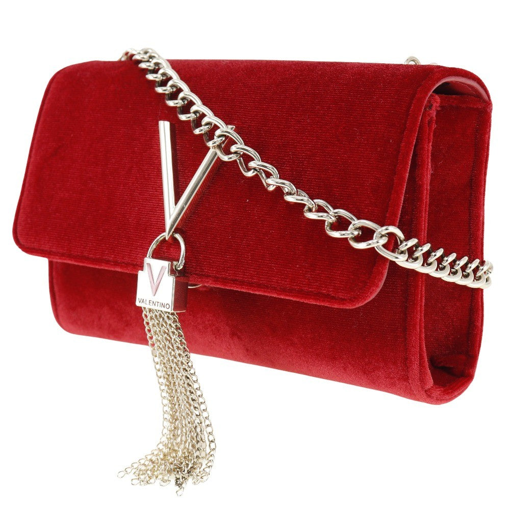 Valentino Garavani Divina Velvet, RED, VELVET, Shoulder bag