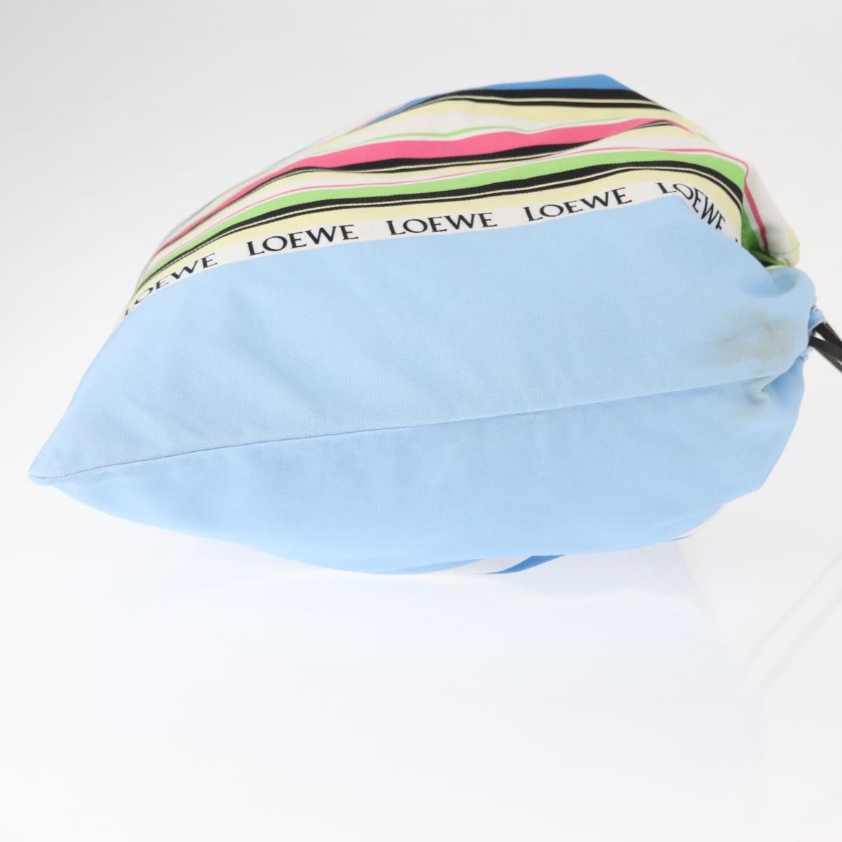 Loewe Drawstring Pouch Printed Canvas, BLUE, CANVAS, Bag