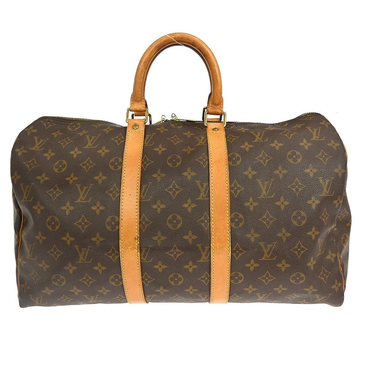 Louis Vuitton Keepall Bag Monogram Canvas, BROWN, CANVAS, Travel bag