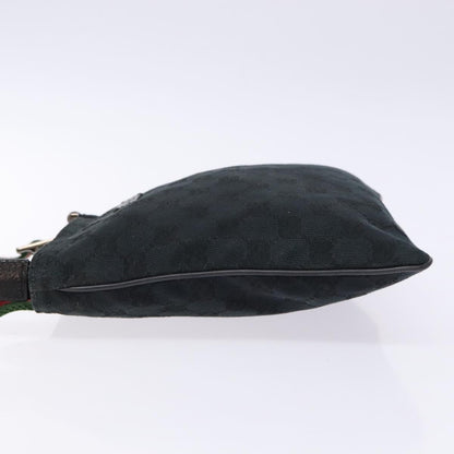 Gucci Web Strap Zip Messenger Bag GG Canvas, BLACK, CANVAS, Shoulder bag