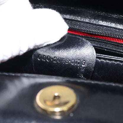 Gucci Vintage Convertible Bamboo Box Crossbody Bag Leather, BLACK, LEATHER, Crossbody bag