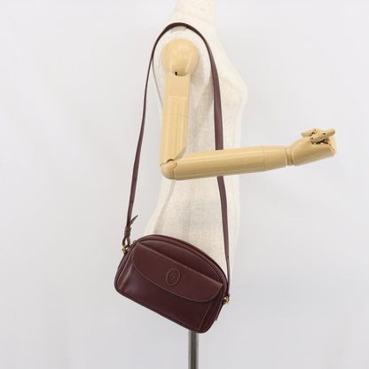 cartier Must de Cartier Shoulder Bag Leather, BURGUNDY, LEATHER, Shoulder bag