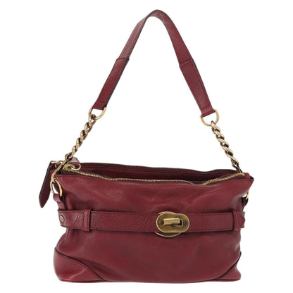 Burberry Shoulder Bag Leather, RED, LEATHER, Shoulder bag