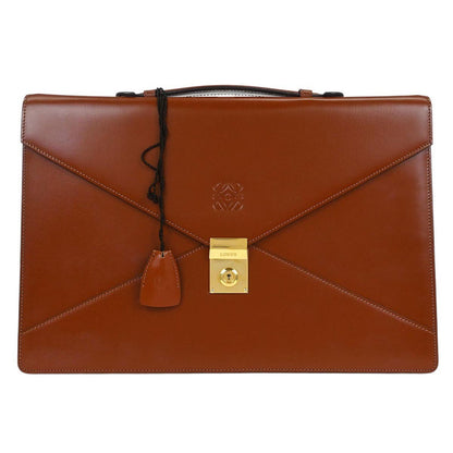 Loewe Leather Briefcase Leather, BROWN, LEATHER, Briefcase