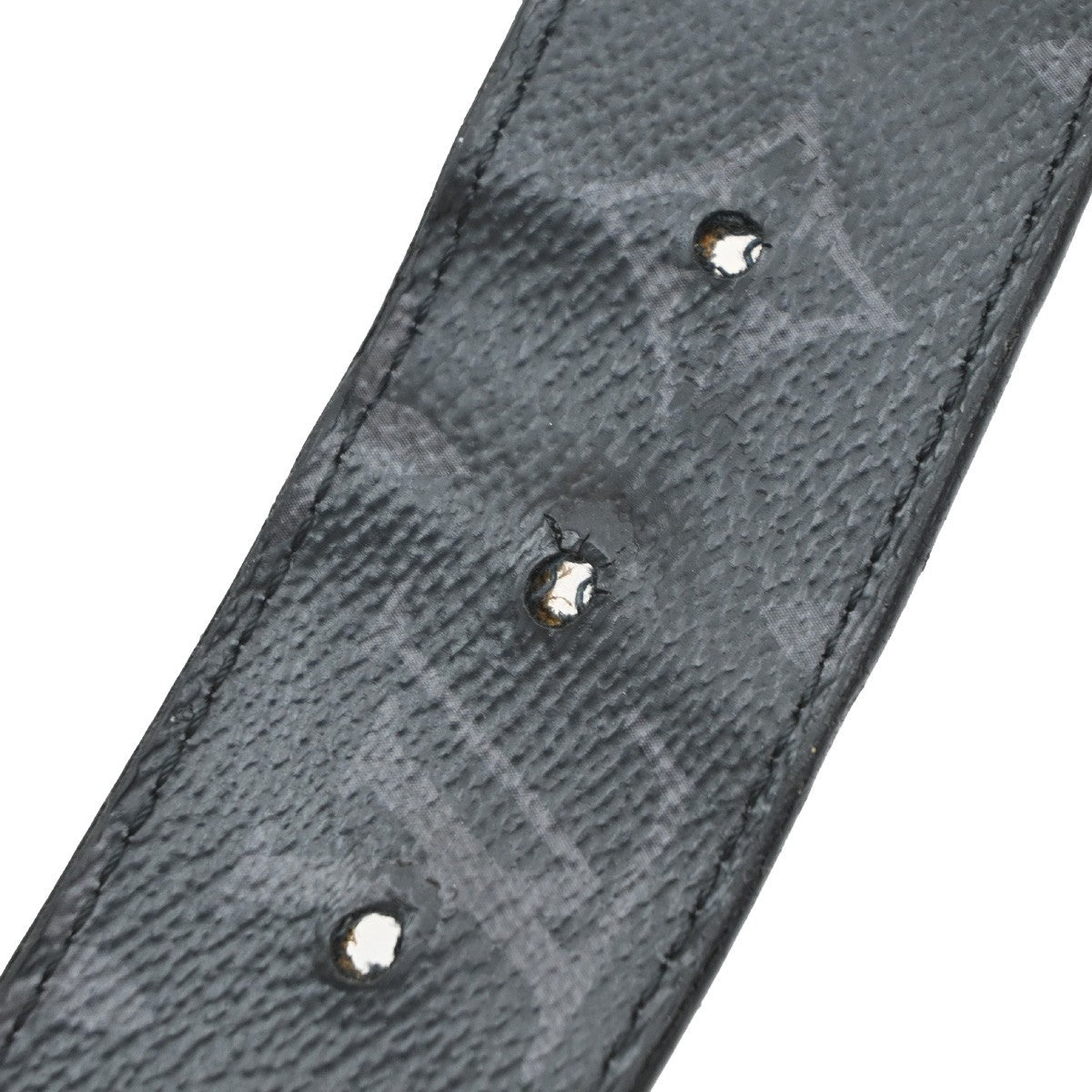 Louis Vuitton LV Initiales Belt Monogram Eclipse Leather, BLACK, CANVAS, Belts