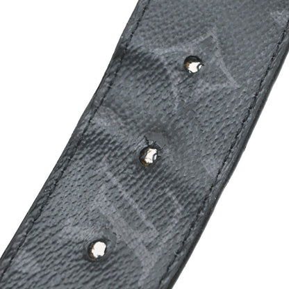 Louis Vuitton LV Initiales Belt Monogram Eclipse Leather, BLACK, CANVAS, Belts