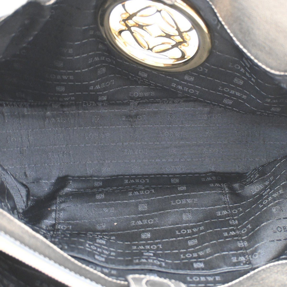 Loewe Anagram Tote Leather, GOLD, LEATHER, Tote bag