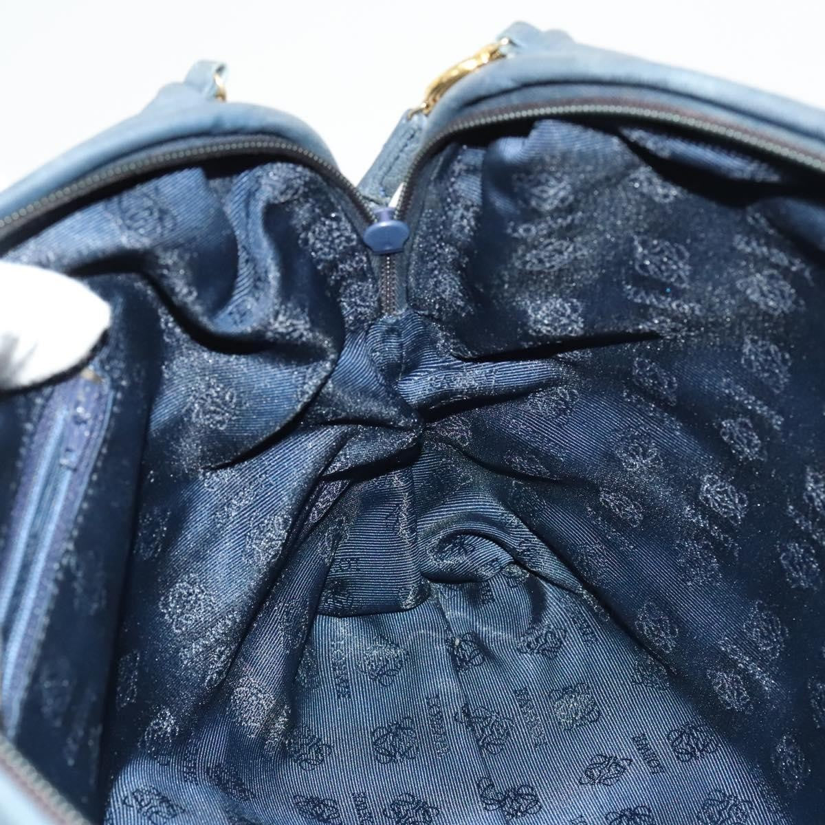 Loewe Anagram Shoulder Bag Leather, NAVY, LEATHER, Shoulder bag