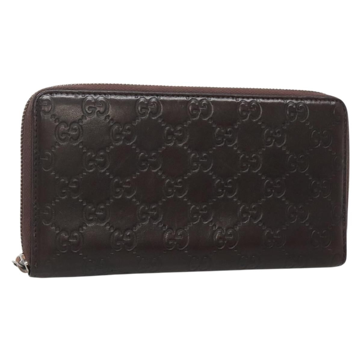 Gucci Guccissima Wallet Motif GG, BROWN, LEATHER, Wallets