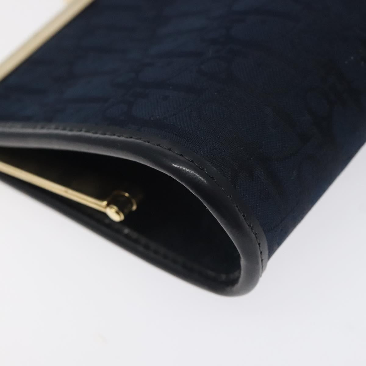 Christian Dior Vintage Trotter Pouch Canvas, NAVY, CANVAS, Clutche & pouche