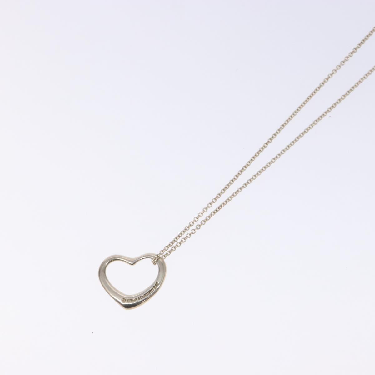 Tiffany & Co. Elsa Peretti Open Heart Pendant Necklace Sterling Silver, SILVER, SILVER, Necklace