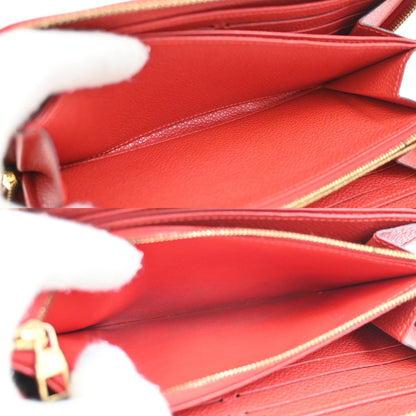 Louis Vuitton Zippy Wallet NM Leather Empreinte, RED, LEATHER, Wallets