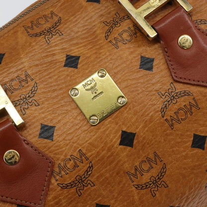 MCM Visetos logogramme Handbag Canvas and Leather, BROWN, CANVAS, Handbag