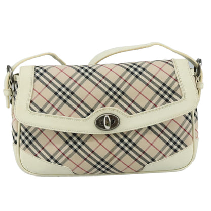 Burberry Shoulder Bag Nova Check Canvas, BEIGE, CANVAS, Shoulder bag
