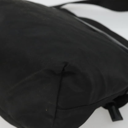 Prada Buckle Messenger Bag Tessuto, BLACK, NYLON, Shoulder bag