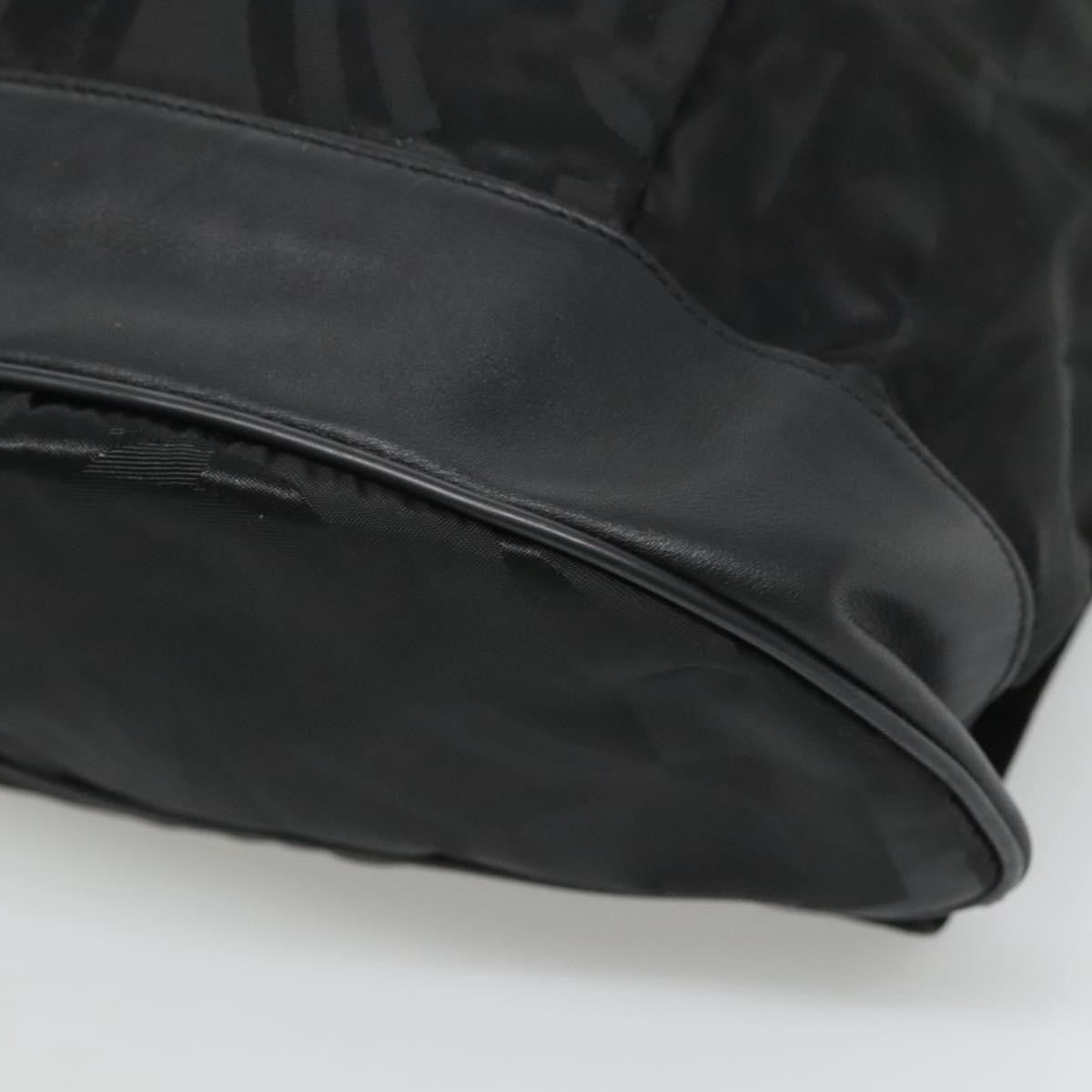 Salvatore Ferragamo Vintage Gancini Backpack Nylon, BLACK, NYLON, Backpack